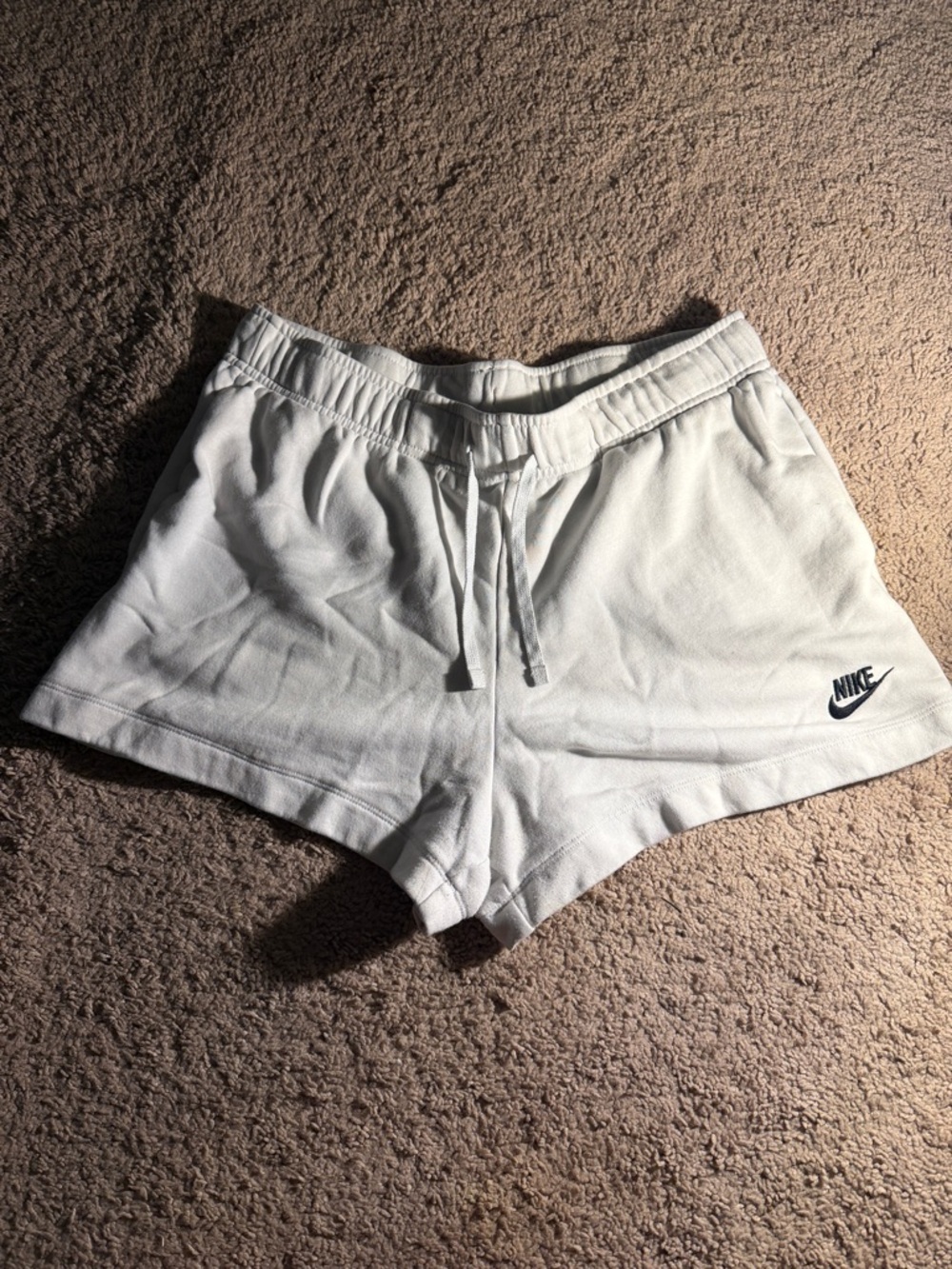 Nike Women's White Athletic Drawstring Shorts